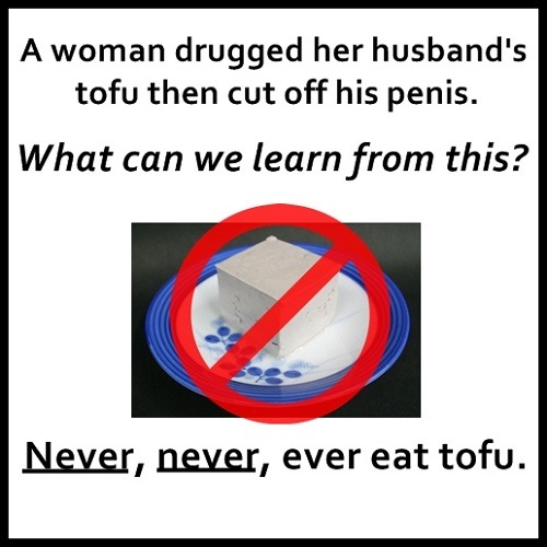 Tim Gard Meme Never eat tofu