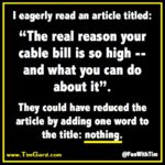 Tim Gard Meme - Cable Bill